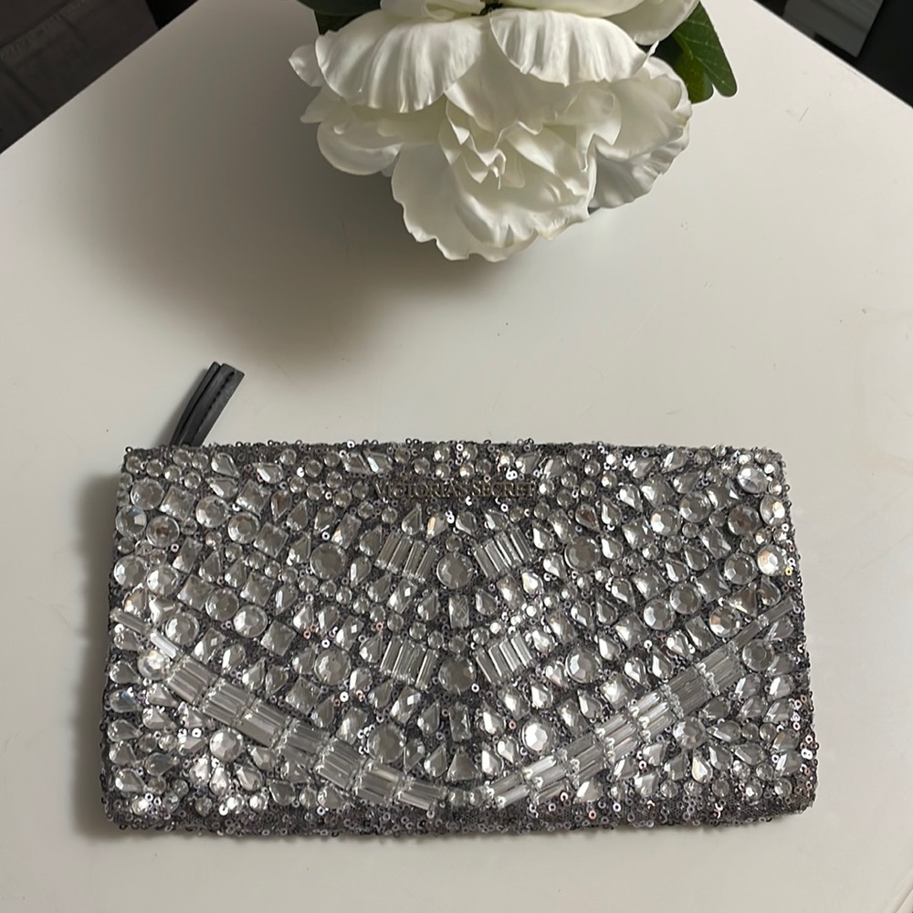 Victoria Secret Limited Edition Crystal & Sequined Evening Clutch Purse Bag